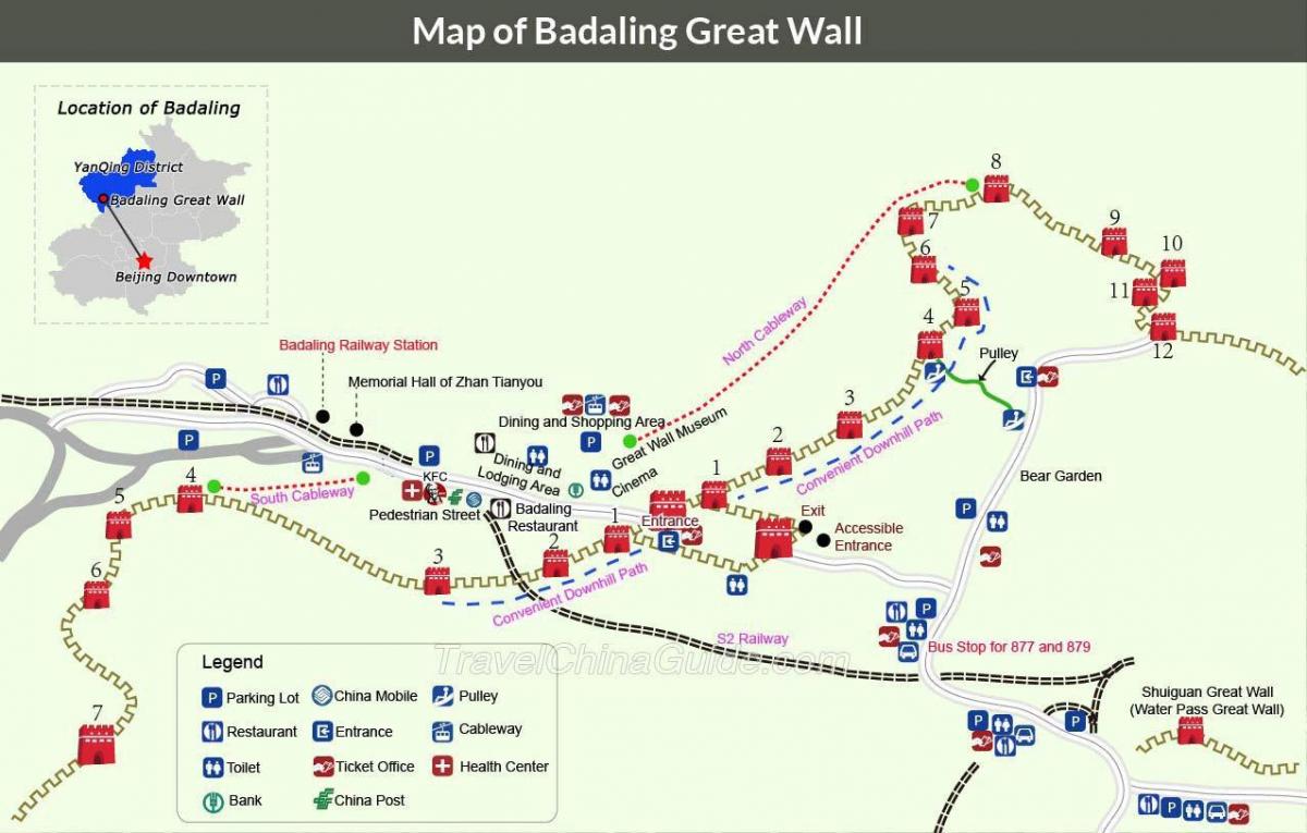 Beijing harresi handia mapa