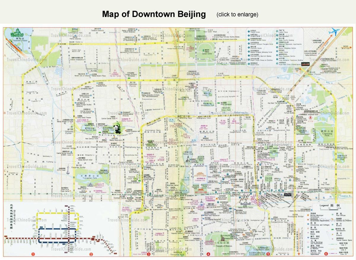 Beijing ibilbideak mapa