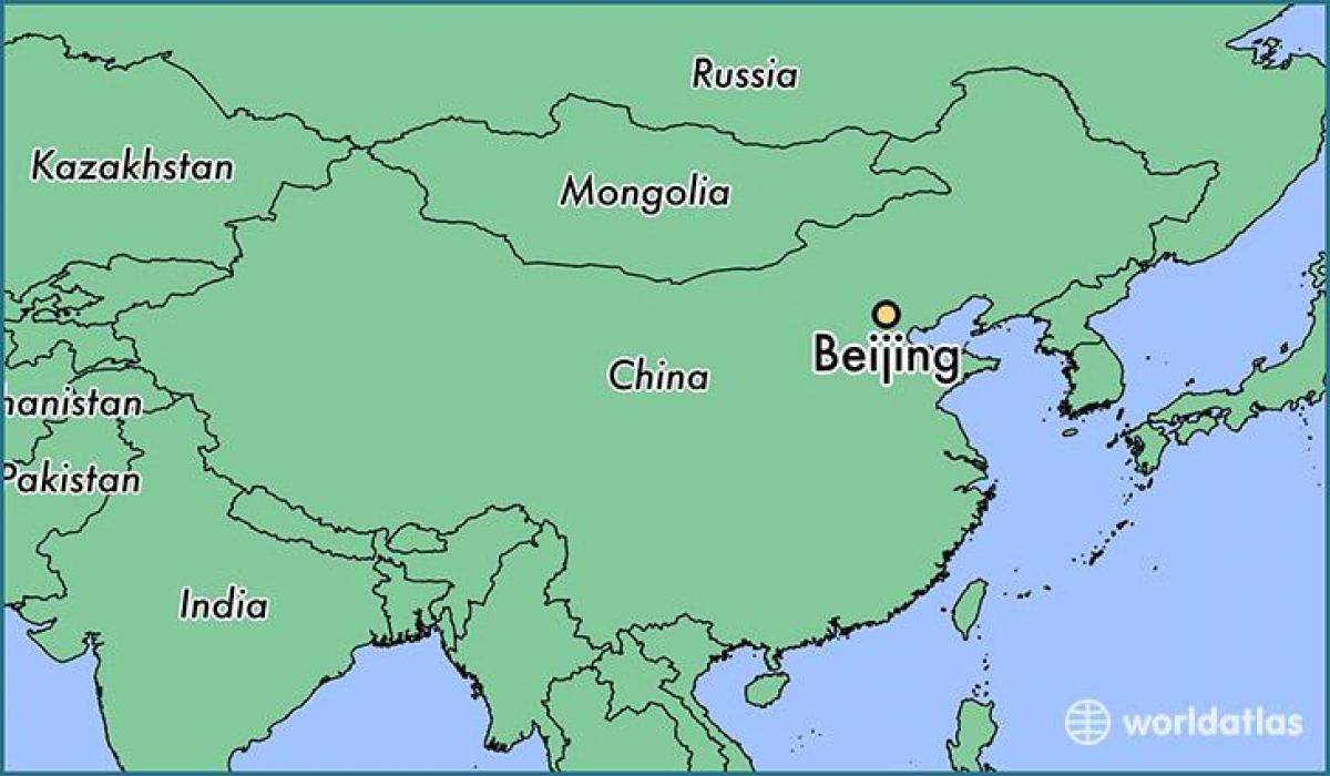 mapa Beijing kokapena munduarekin