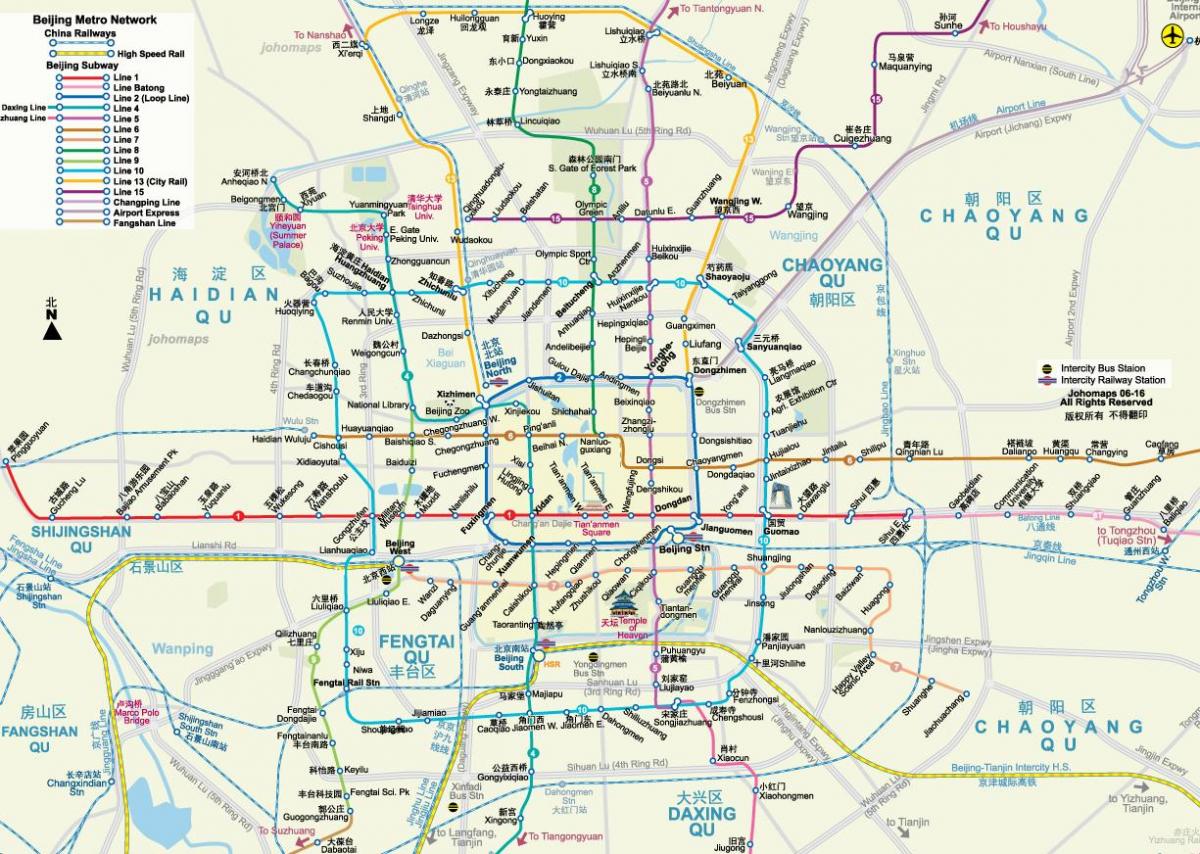 Beijing mtr mapa