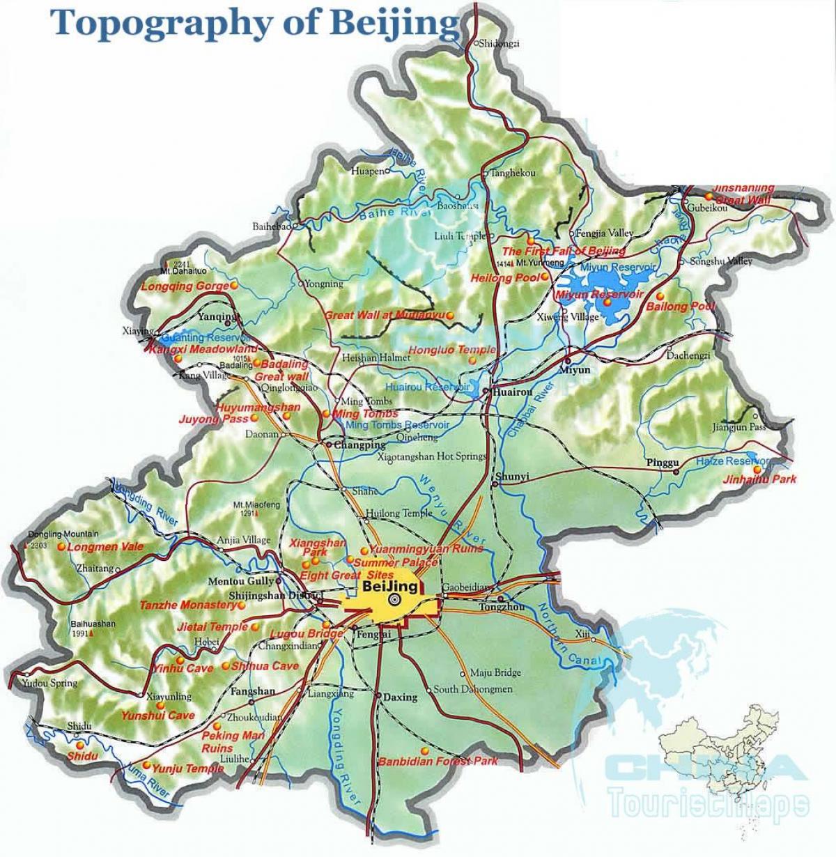 mapa topografikoak Beijing