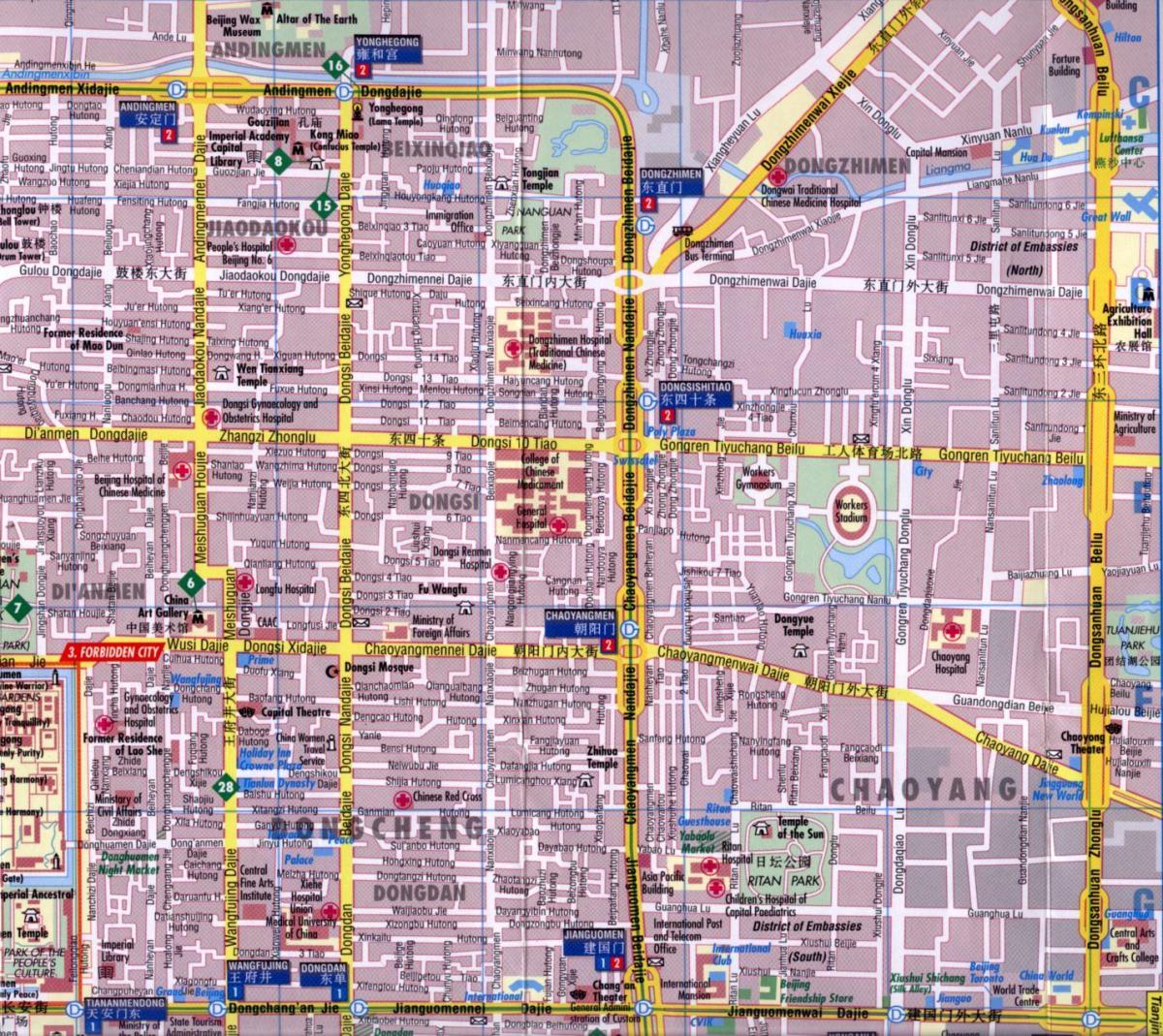 chaoyang auzoan Beijing mapa