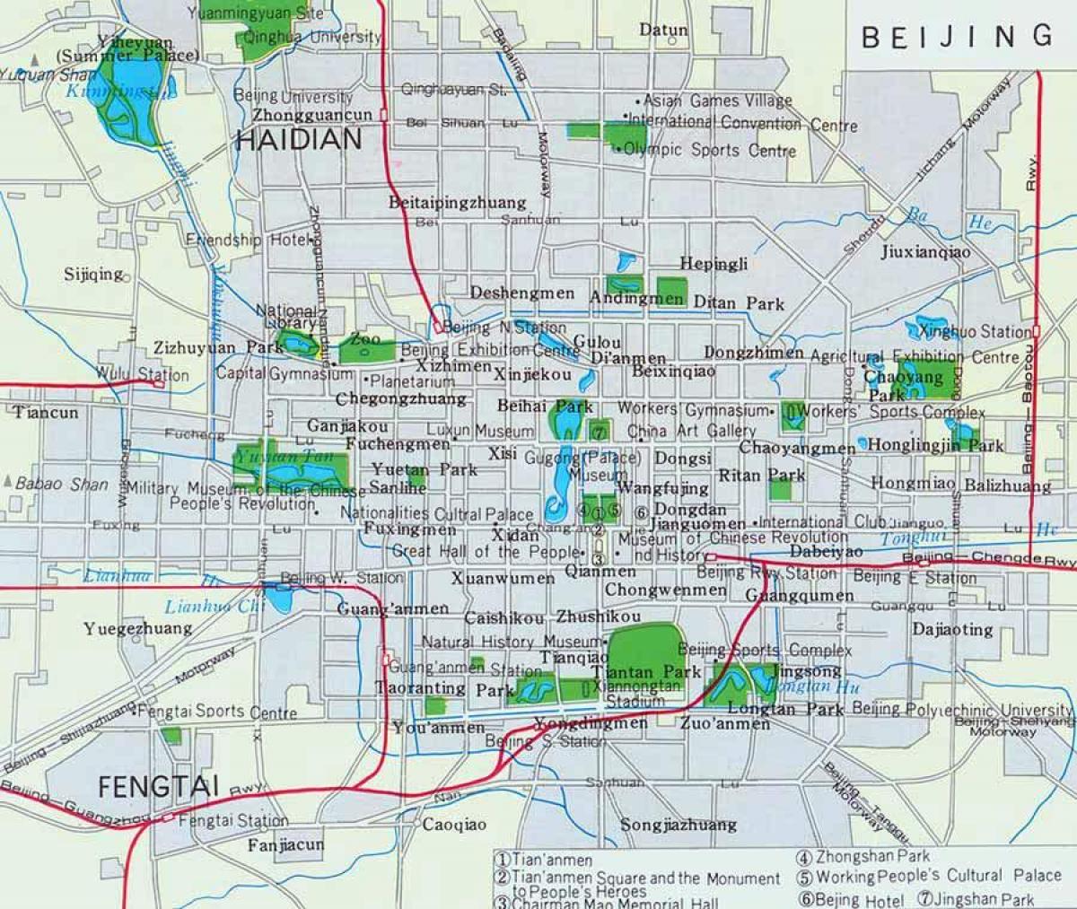 Beijing hiria zentroa mapa