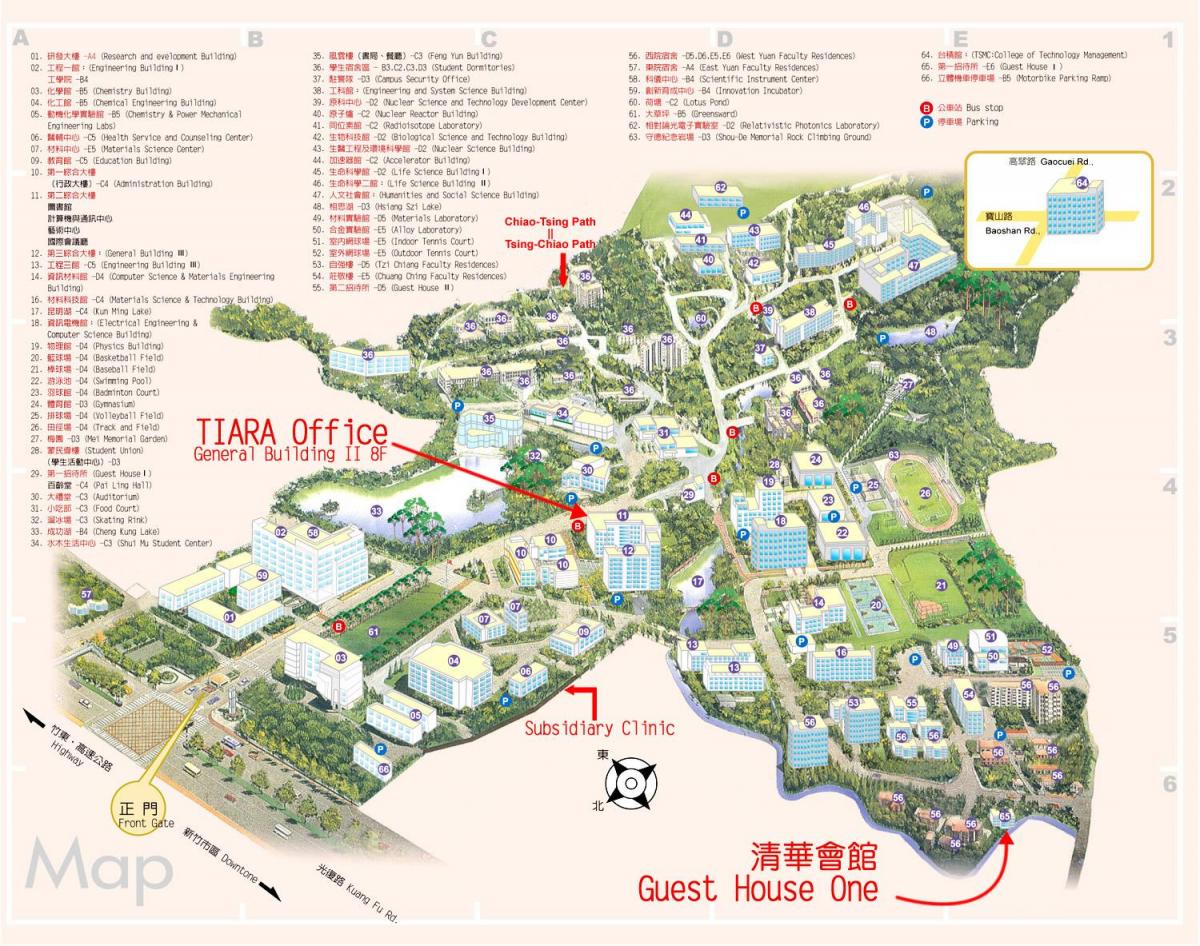 tsinghua unibertsitateko campus mapa