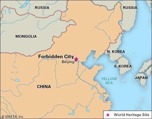 forbidden city, Txina mapa