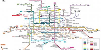 Mapa Beijing metroan geltokia